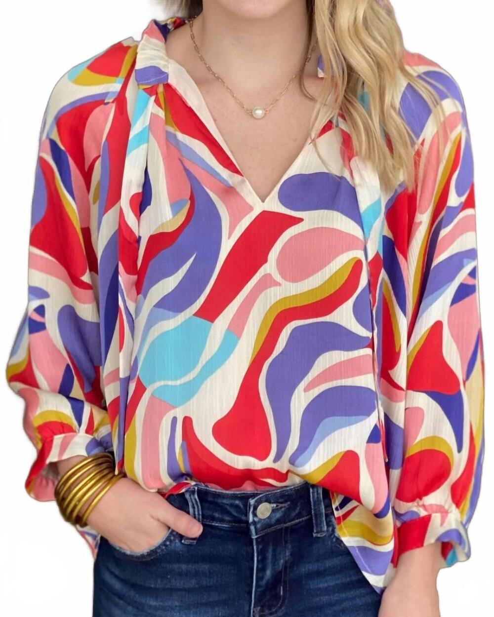 NEW JADE & JOY JOY jolie top in multicolor
